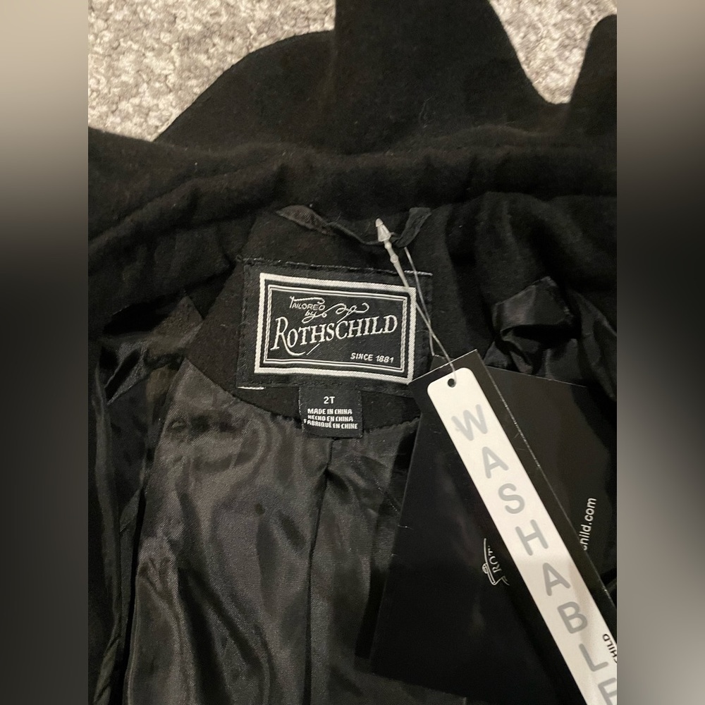 NWT Black Rothschild Ruffle Coat - Picture 4 of 6